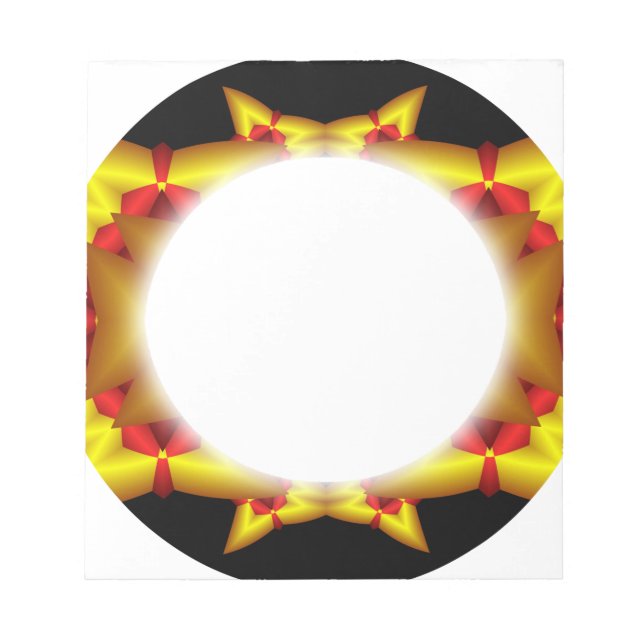 Circle fractal frame notepad (Front)