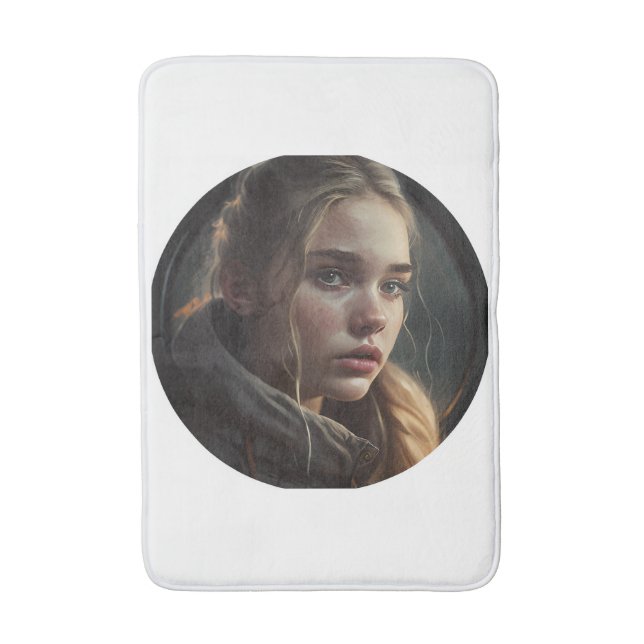 Circle girl bath mat (Front Vertical)