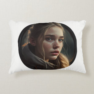 Circle girl decorative cushion