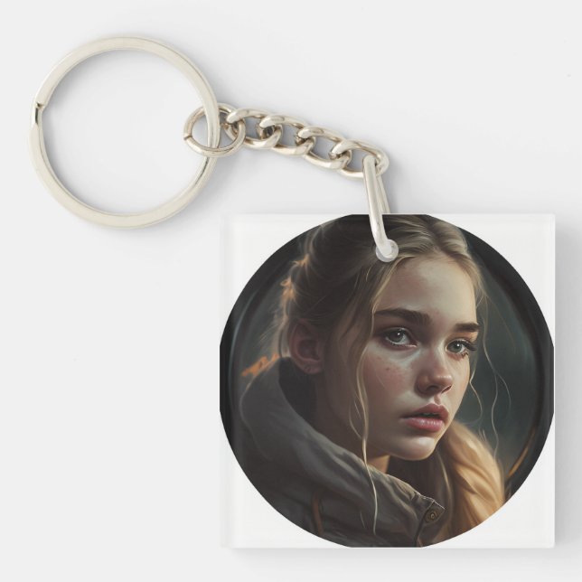 Circle girl key ring (Front)