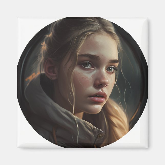 Circle girl magnet (Front)