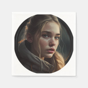 Circle girl napkin