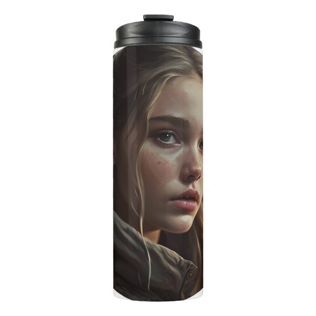 Circle girl thermal tumbler (Front)