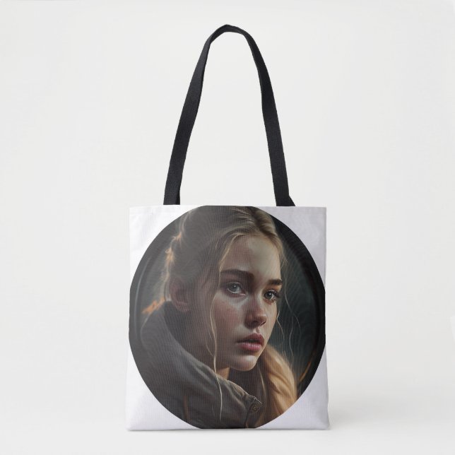 Circle girl tote bag (Front)