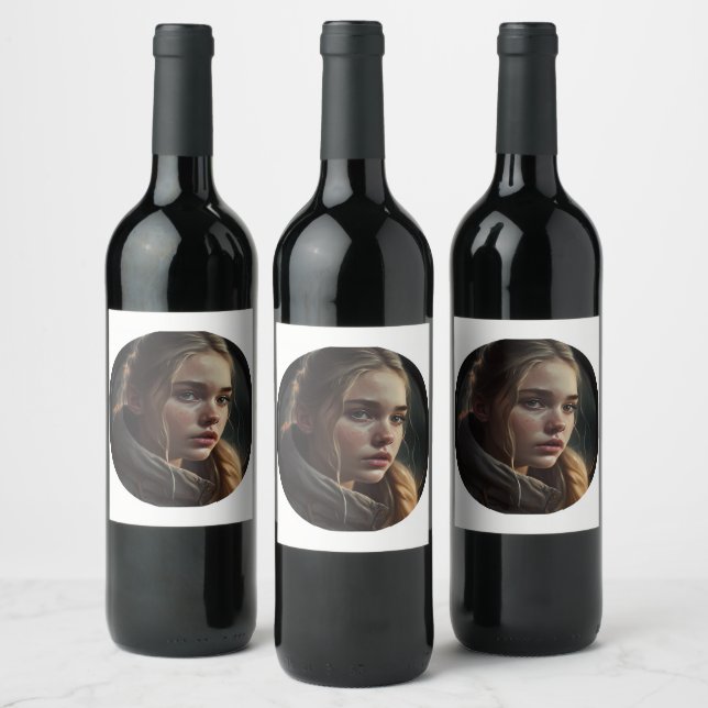 Circle girl wine label (Bottles)