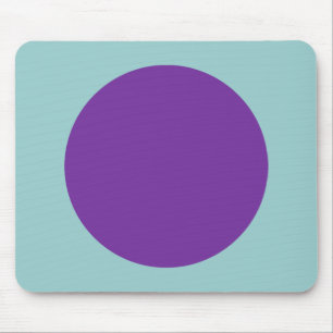 Circle - Grape on Lt Blue Green Mouse Pad