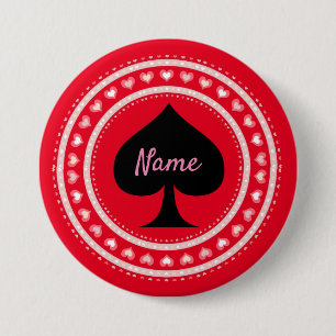 Circle Hearts Black Spade Thunder_Cove 7.5 Cm Round Badge