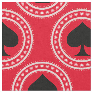 Circle Hearts Black Spade Thunder_Cove Fabric