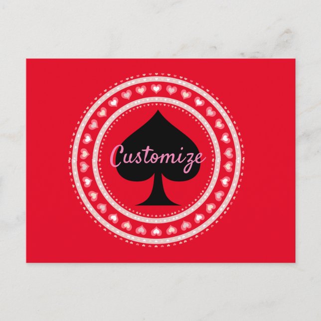 Circle Hearts Black Spade Thunder_Cove Postcard (Front)