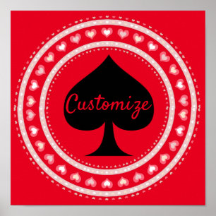 Circle Hearts Black Spade Thunder_Cove  Poster