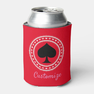 Circle Hearts Black Spades Thunder_Cove Can Cooler