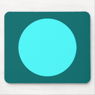 Circle - Ice Blue and Moss Green Mouse Pad