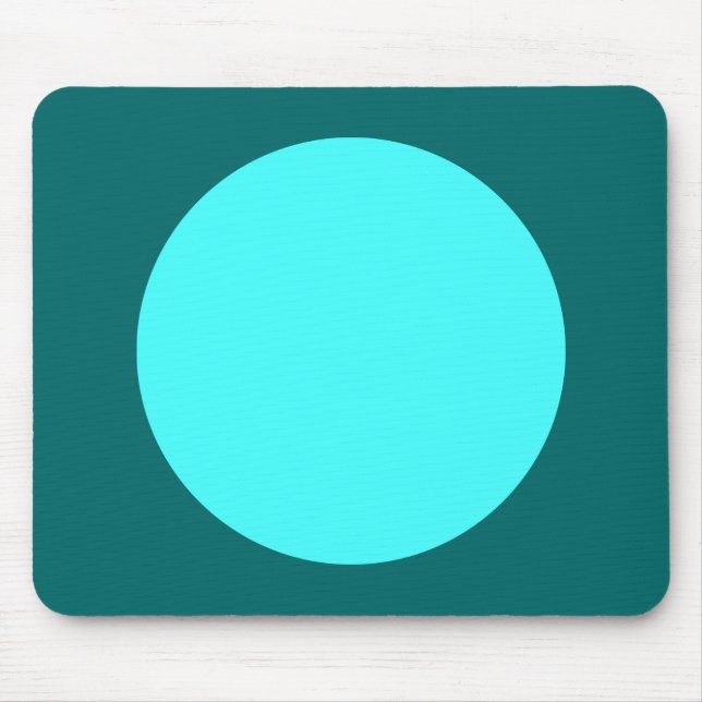 Circle - Ice Blue and Moss Green Mouse Pad (Front)