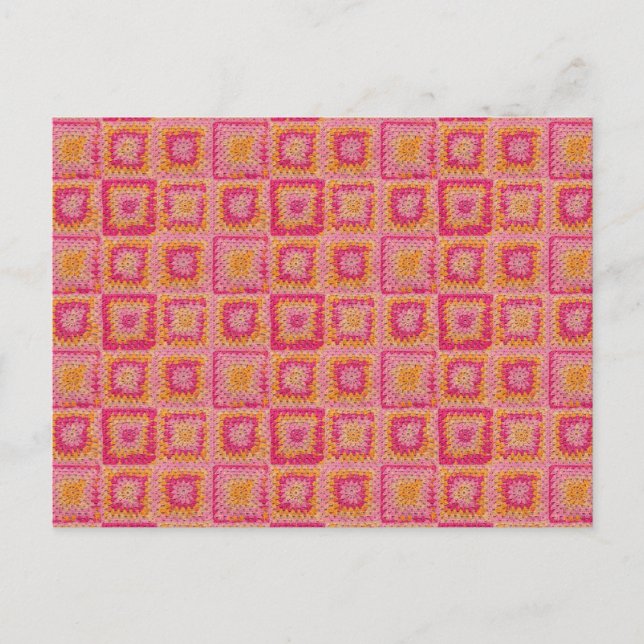 Circle in a Square Granny Square Postcard (Front)