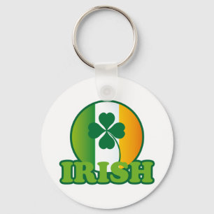 Circle Irish Flag St. Patrick's Design Key Ring