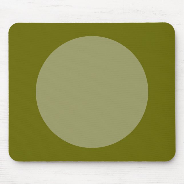 Circle - Khaki and Deep Olive Mouse Pad (Front)