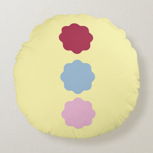 Circle Line Round Pillow (Front)