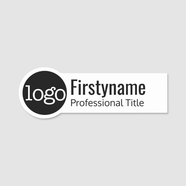 Circle Logo with First Name Professional Title Tag (Front)