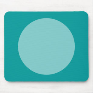 Circle - Lt Blue Green and Ocean Green Mouse Pad