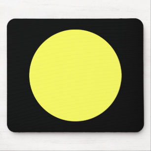 Circle - Lt Yellow and Black Mouse Pad