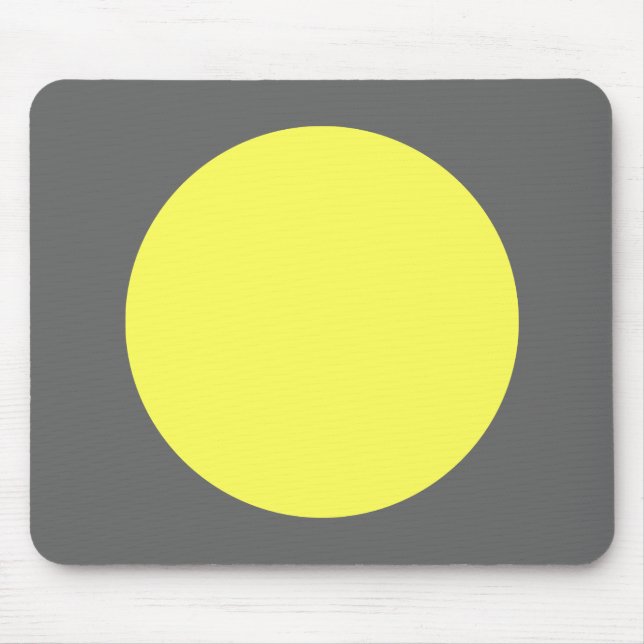 Circle - Lt Yellow and Grey Mouse Pad (Front)