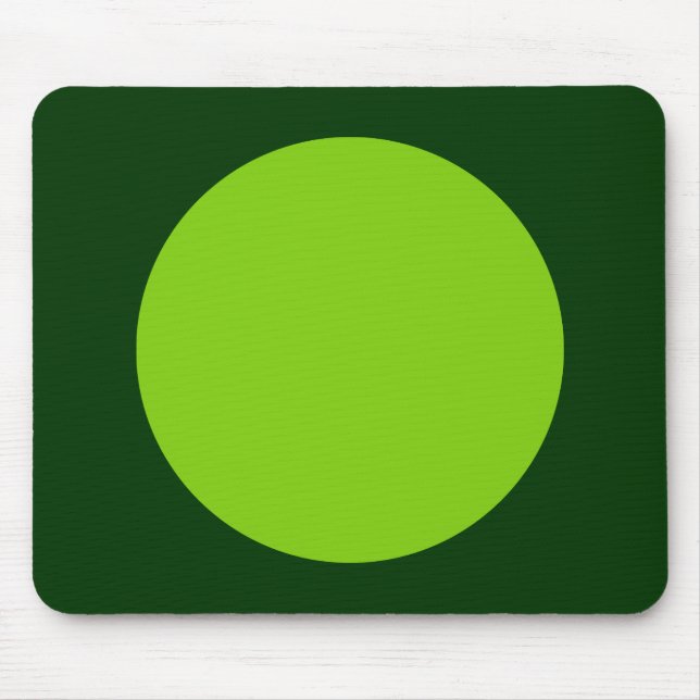 Circle - Martian Green and Dk Green Mouse Pad (Front)