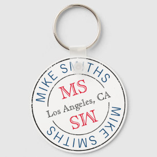 circle monogram, a stylish key ring