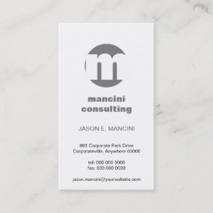 Circle Monogram Business Card