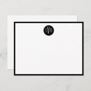 Circle Monogram Personalised  Card