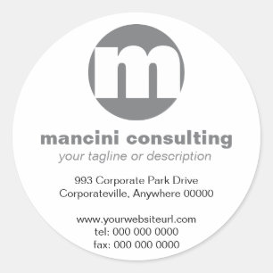 Circle Monogram Promotional Sticker