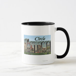 Circle, Montana - Large Letter Scenes Mug
