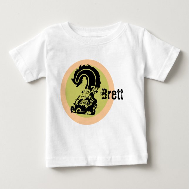 Circle Name and Age 2nd Birthday Tshirt (Front)