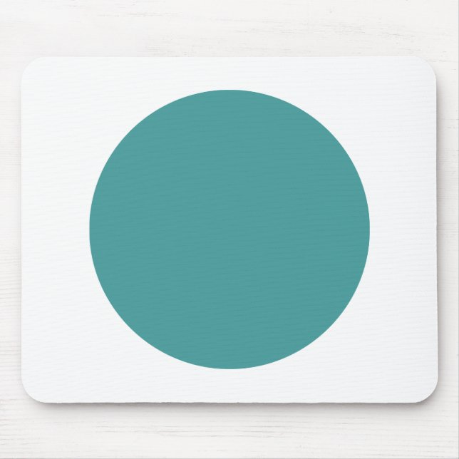 Circle - Ocean Green and White Mouse Pad (Front)