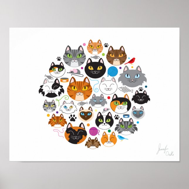 Circle of Cats 11x14 Poster (Front)