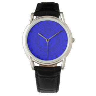 Circle of Fifths Blue Protector Leather Watch