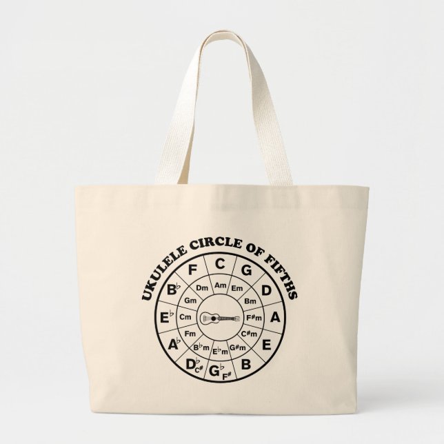 Circle of Fifths Large Tote Bag (Front)