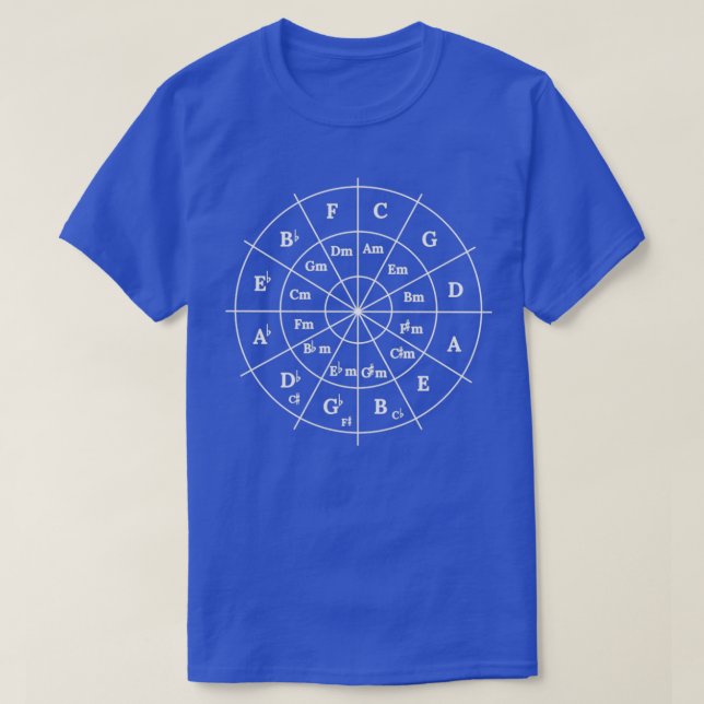 Circle of Fifths white  T-Shirt (Design Front)
