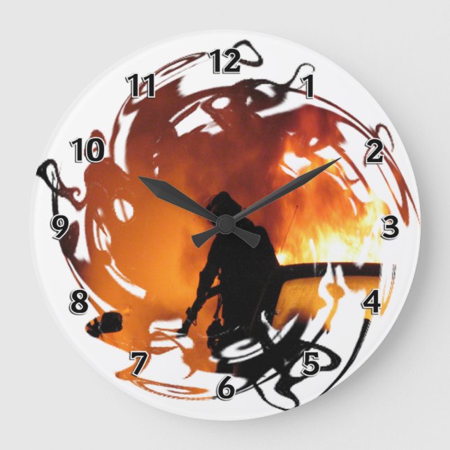 Circle Of Flames Large Clock (Front)