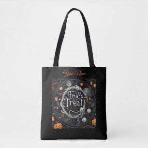 Circle of Floating Halloween Images & Icons Tote Bag