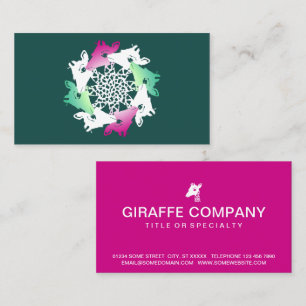 circle of giraffes business card