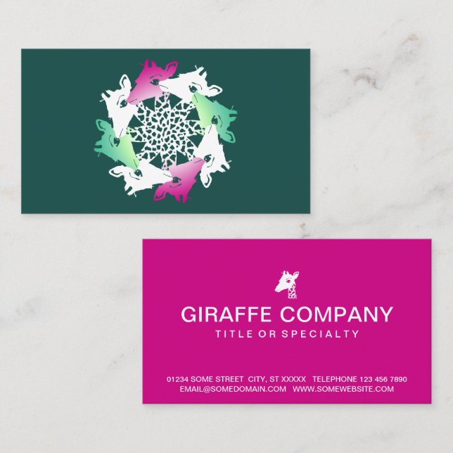 circle of giraffes business card (Front/Back)