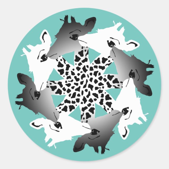 circle of giraffes magnet button classic round sti sticker (Front)