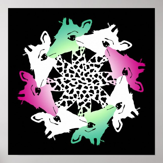 circle of giraffes poster (Front)