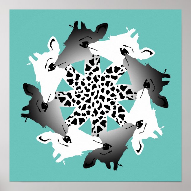 circle of giraffes poster (Front)