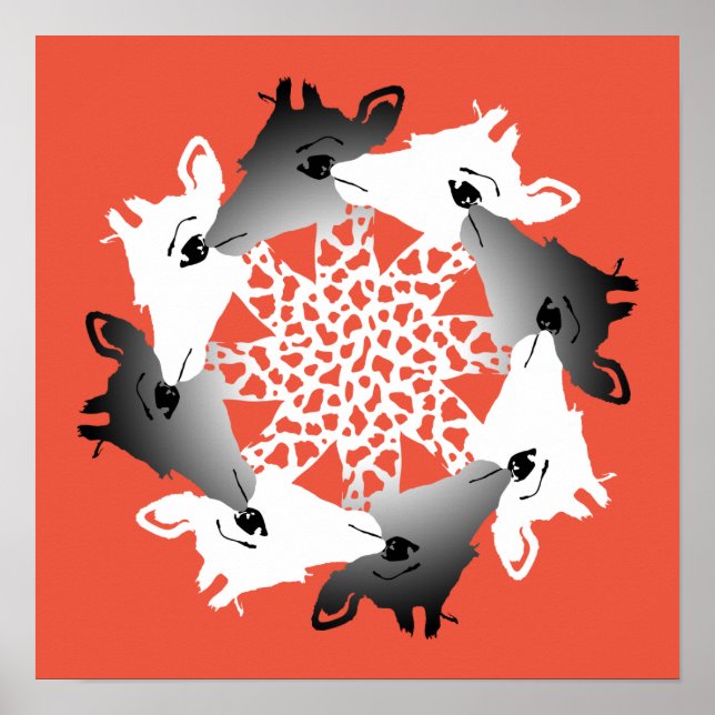 circle of giraffes poster (Front)