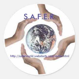 Circle_of_Hands, S.A.F.E.R., http://saferworld.... Classic Round Sticker
