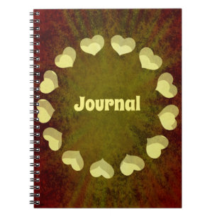 Circle of Hearts Grunge Journal Notebook