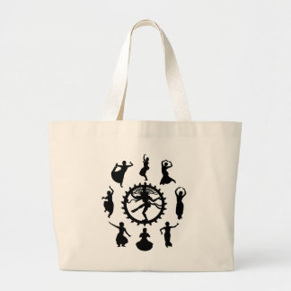 Circle of Indian Dance Large Tote Bag