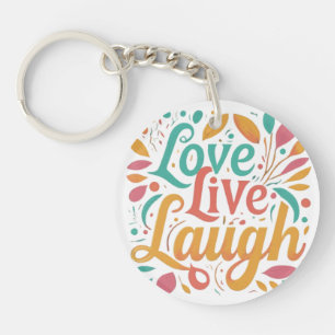 Circle of Joy: Love, Live, Laugh Key Ring