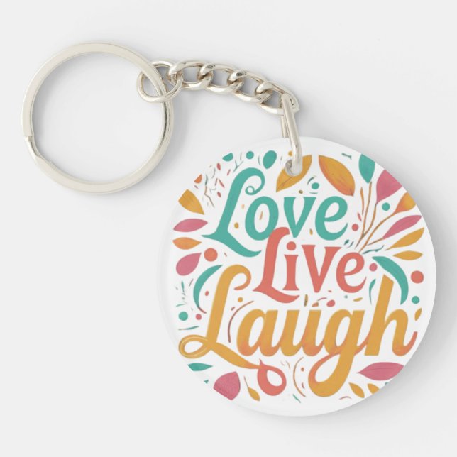Circle of Joy: Love, Live, Laugh Key Ring (Front)